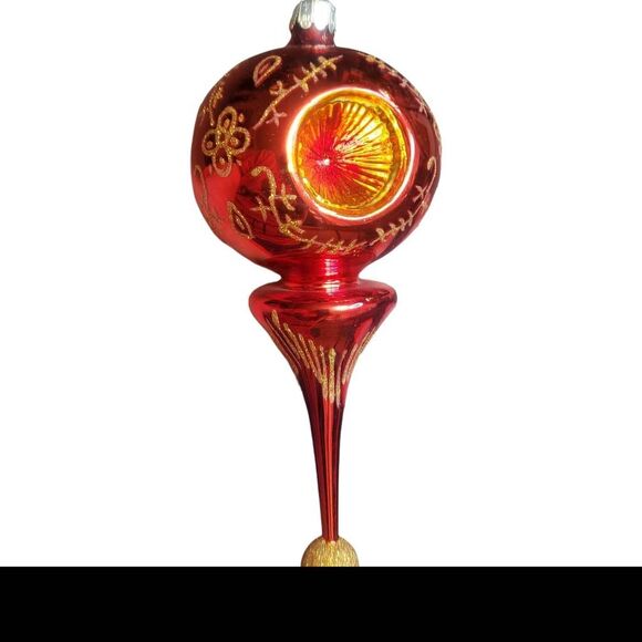 4 Vintage Trim A Home European Style Mouth Blown Glass Christmas Ornament 7-8”. - Picture 7 of 7